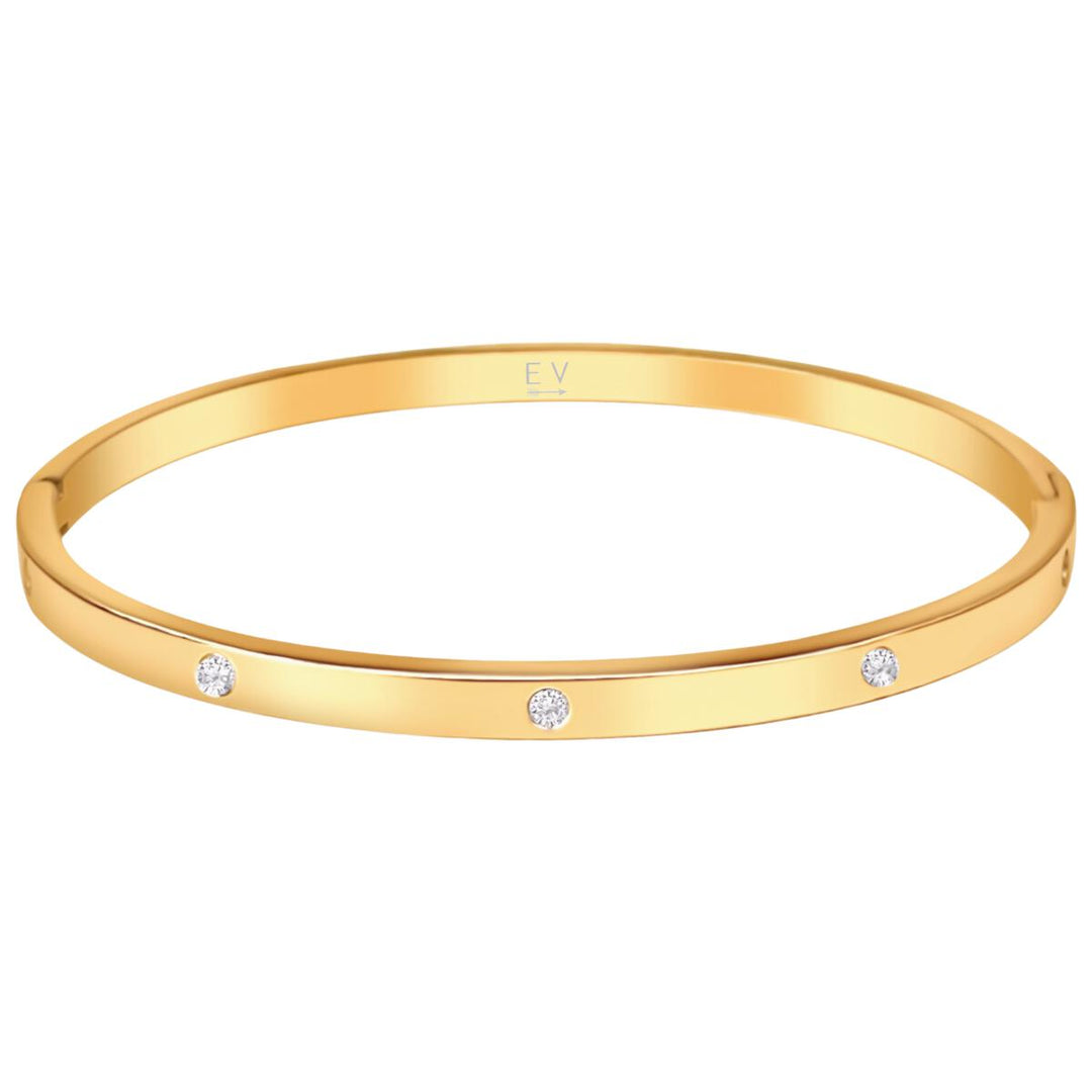 Bezel Bangle Bracelet