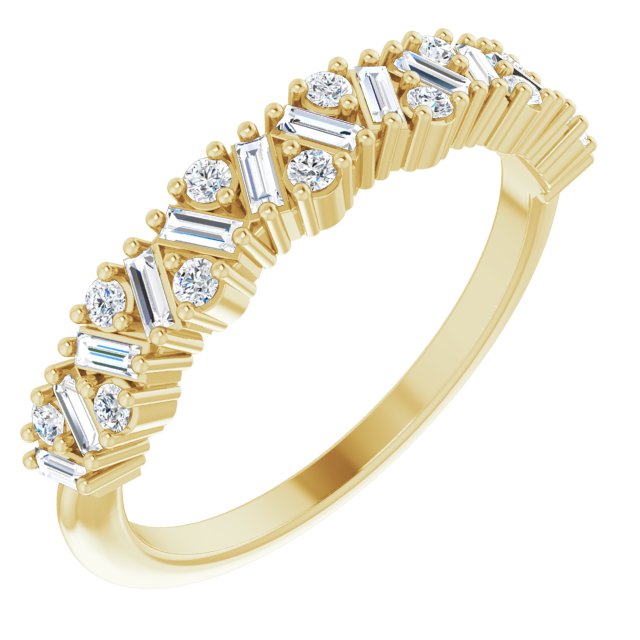14K 3/8 CTW Natural Diamond Scattered Anniversary Band