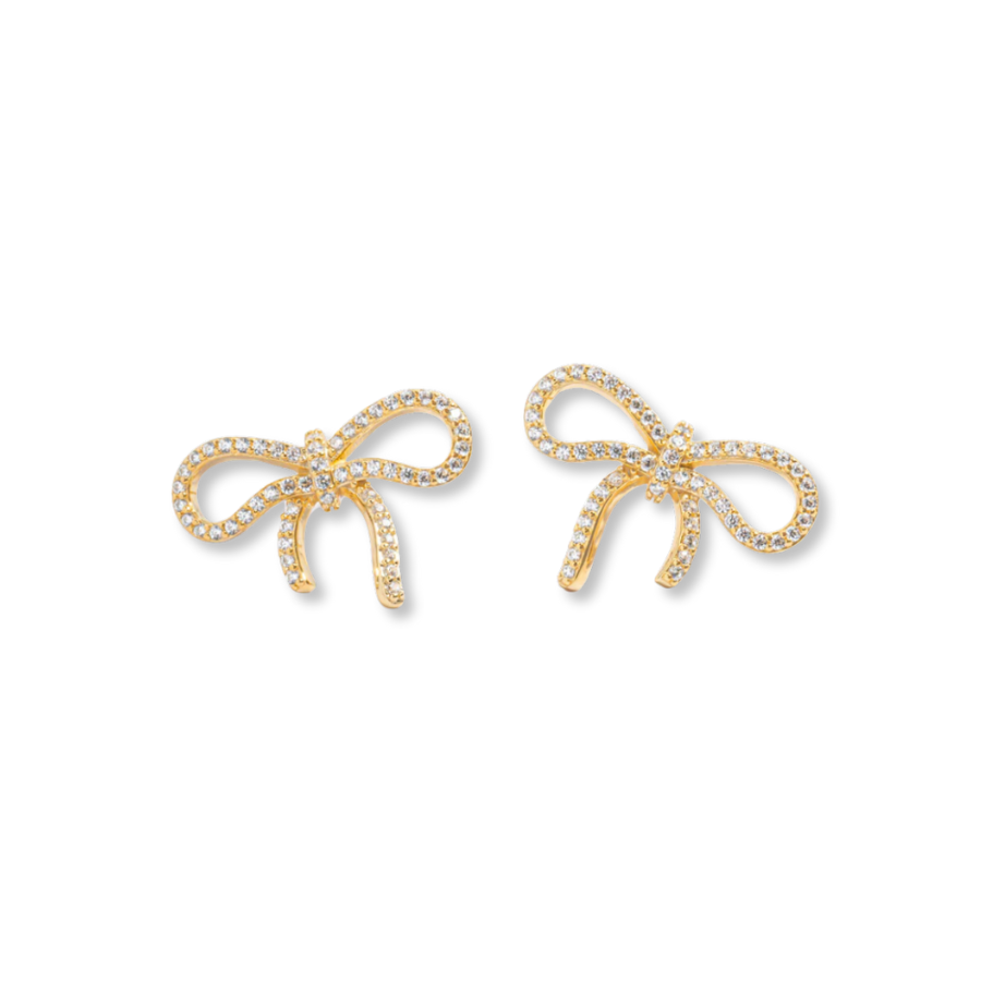 Pave Bow Studs