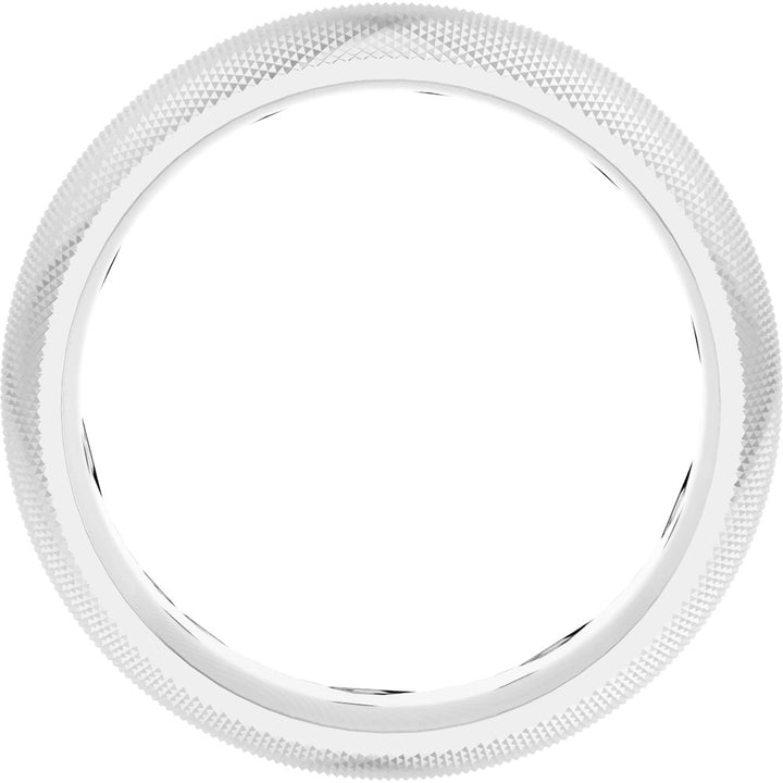 14K Half Round Knurl Design Band