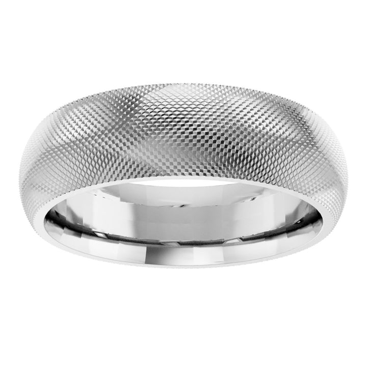 14K Half Round Knurl Design Band