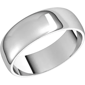 14K Half Round Lightweight Band
