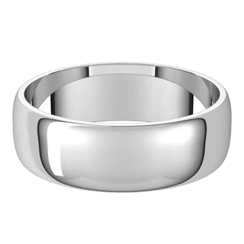 14K Half Round Lightweight Band