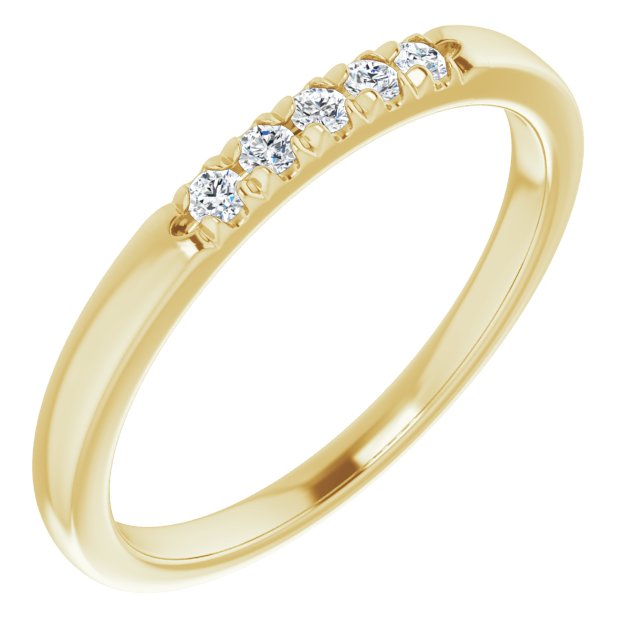 14K 1/10 CTW Natural Diamond Classic Anniversary Band