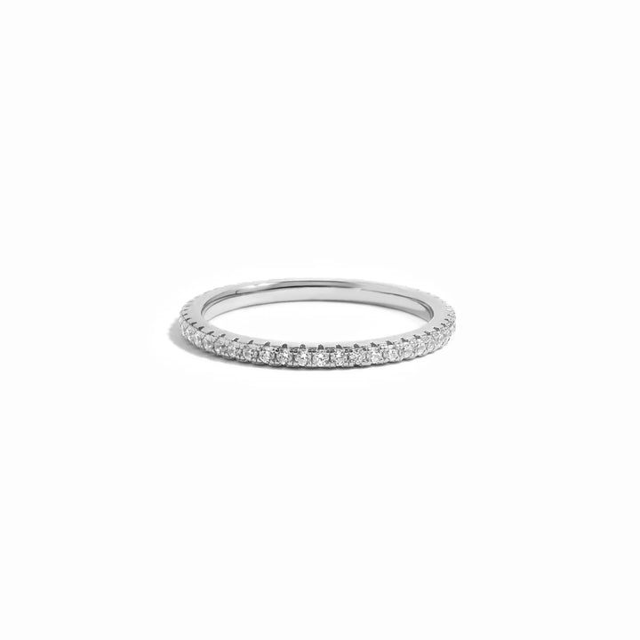 Silver Eternity Birthstone Ring