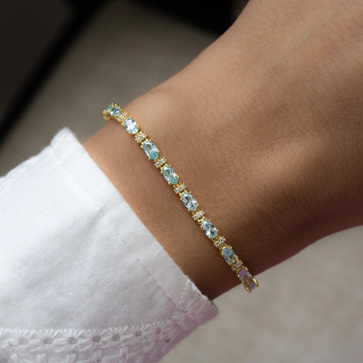 Aquamarine Tennis Bracelet