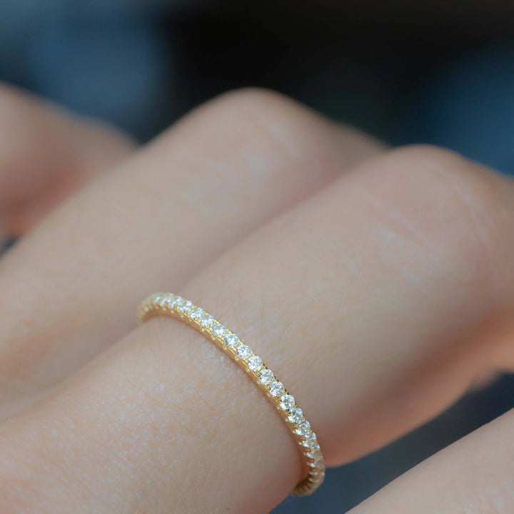 Gold Eternity Birthstone Ring