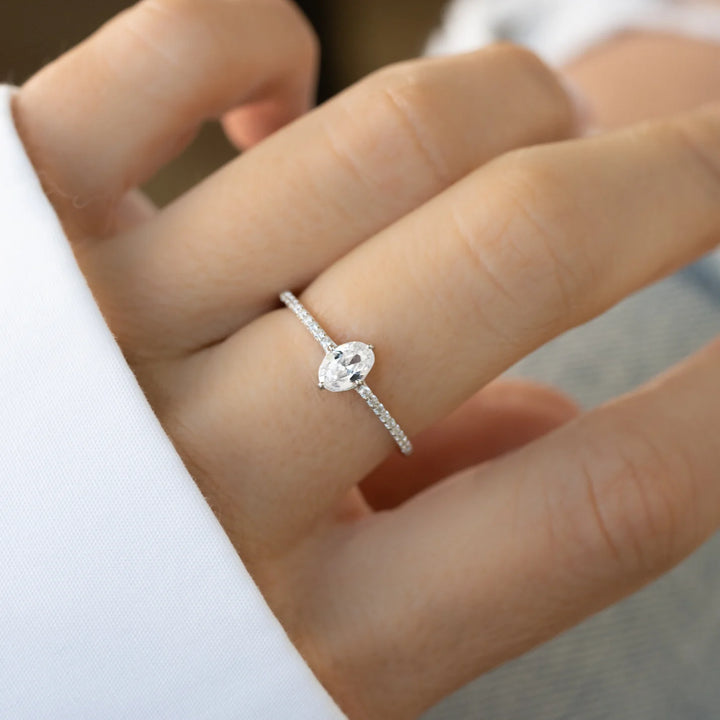 Accented Oval Compass Travel Ring