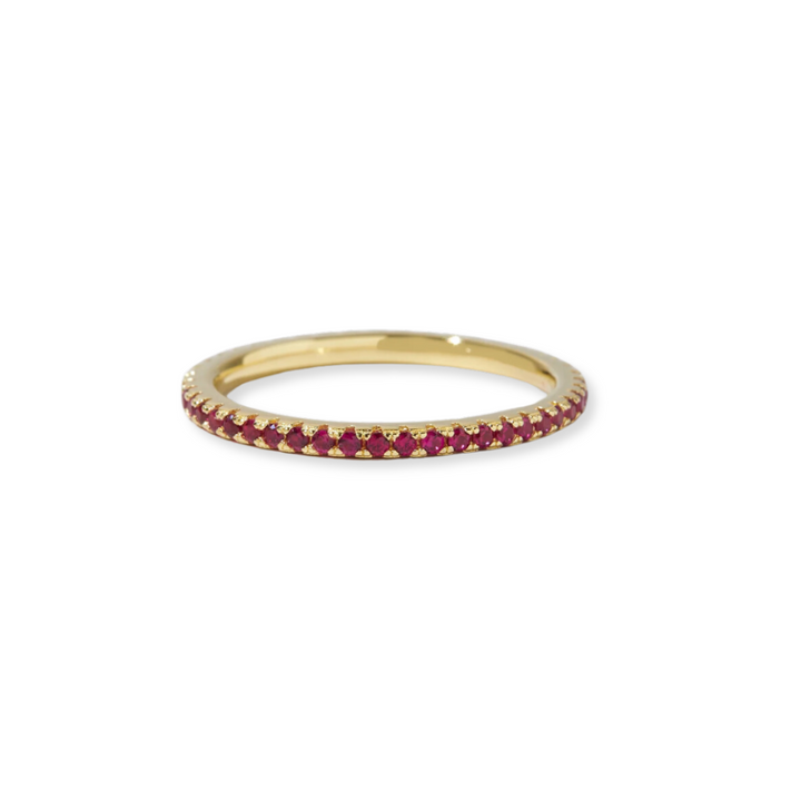 Gold Eternity Birthstone Ring