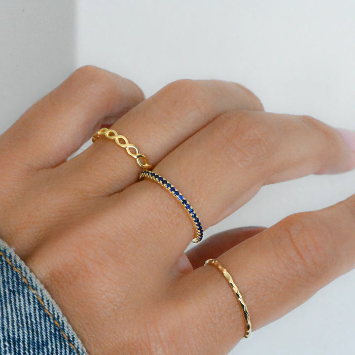Gold Eternity Birthstone Ring