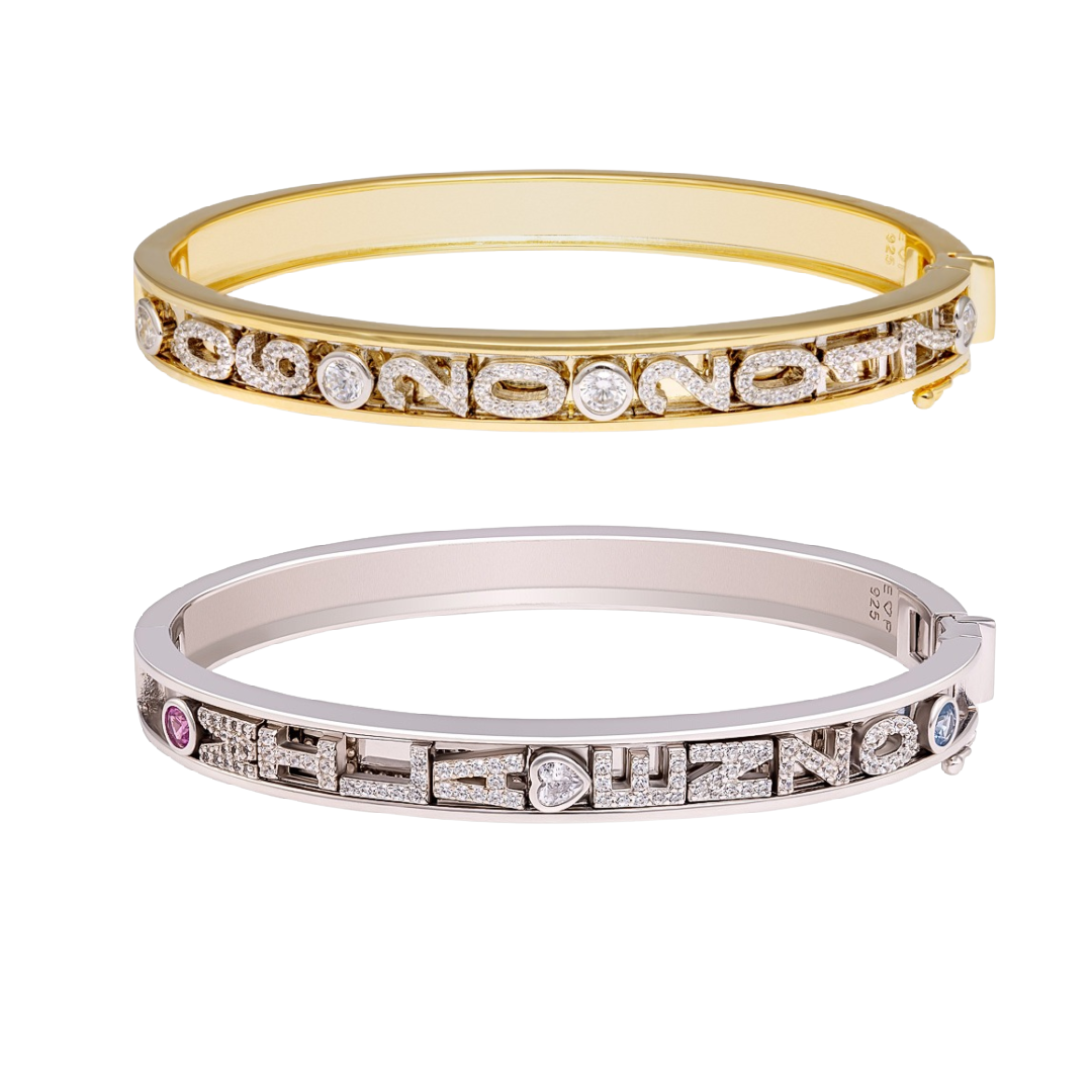 Custom charm bangle bracelets online