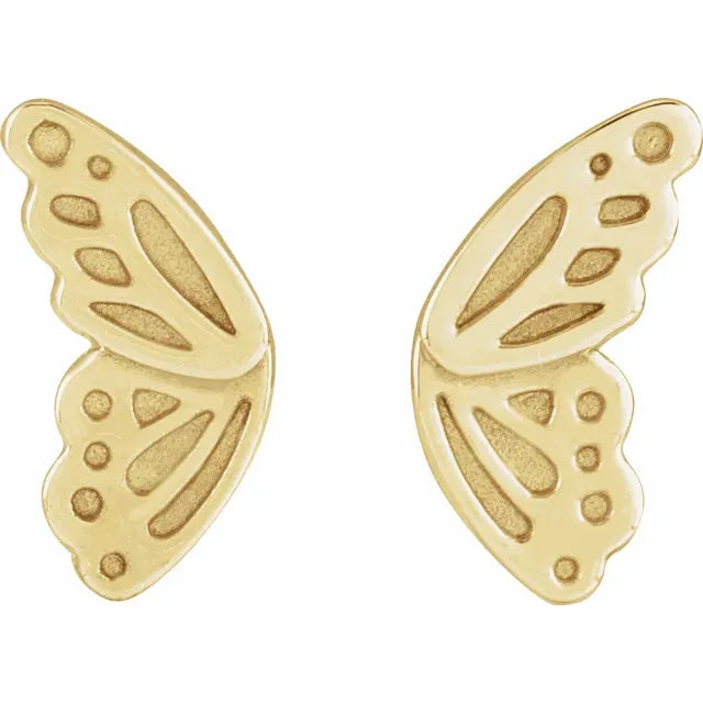 14K Butterfly Wing Earrings
