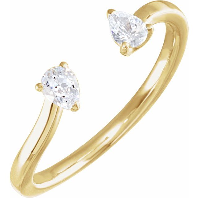 14KY 1/5 CTW Lab Grown Diamond Two-Stone Ring