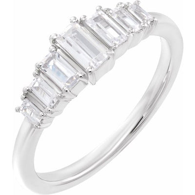 14K 1/2 CTW Lab Grown Straight Baguette Diamond Ring