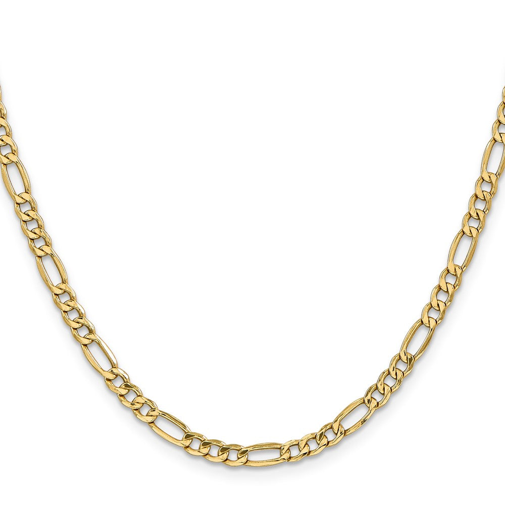 10K Semi-Solid Figaro Chain Necklace