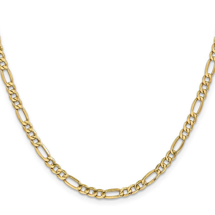 10K Semi-Solid Figaro Chain Necklace