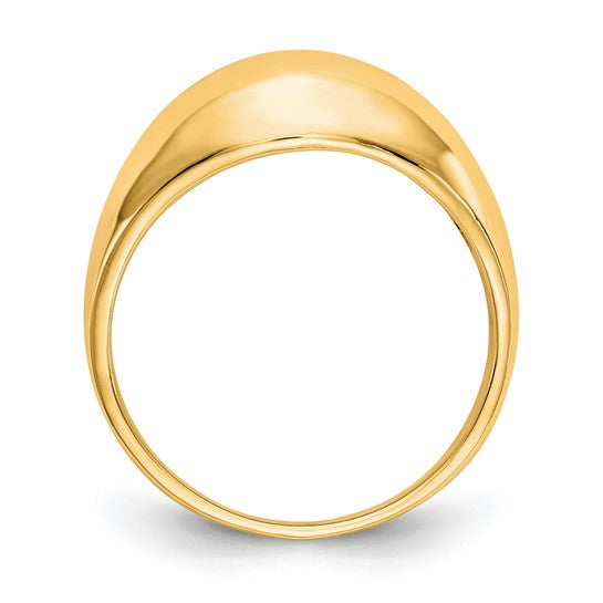 10K Polished Dome Ring