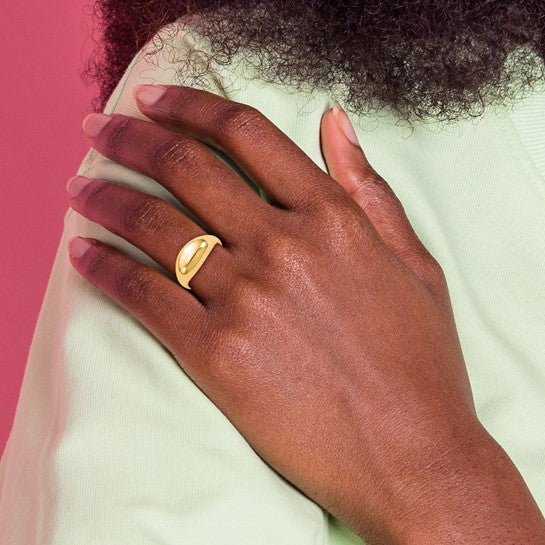 10K Polished Dome Ring