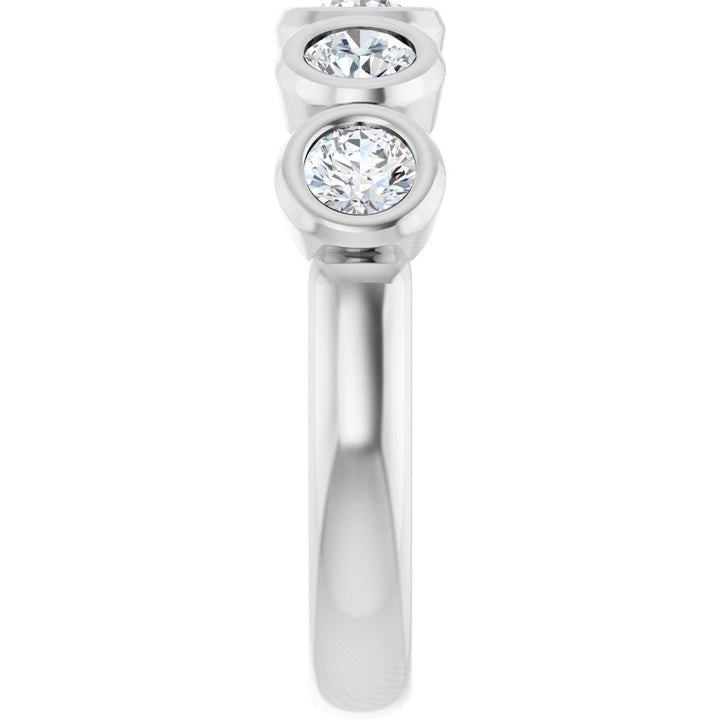 10K Round Bezel Diamond Anniversary Band