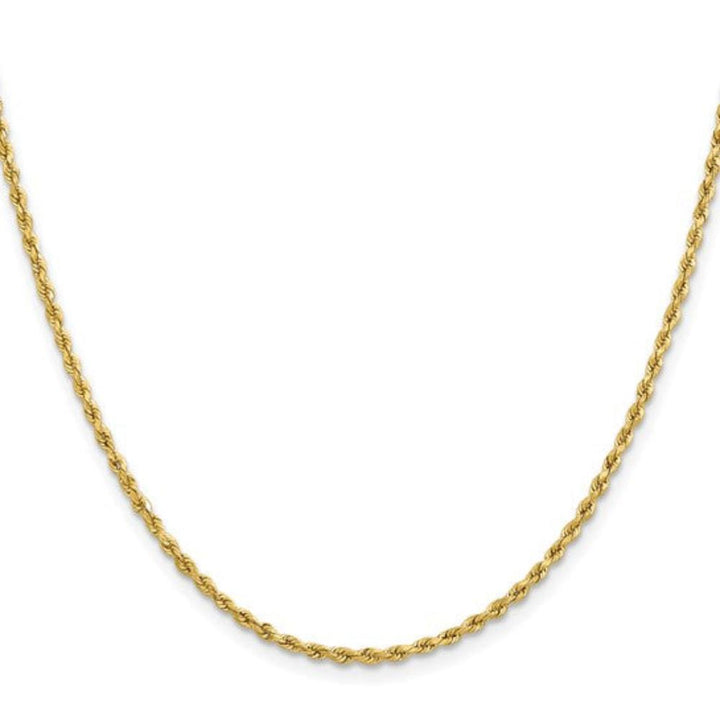 10K Diamond-Cut Rope Chain Necklace