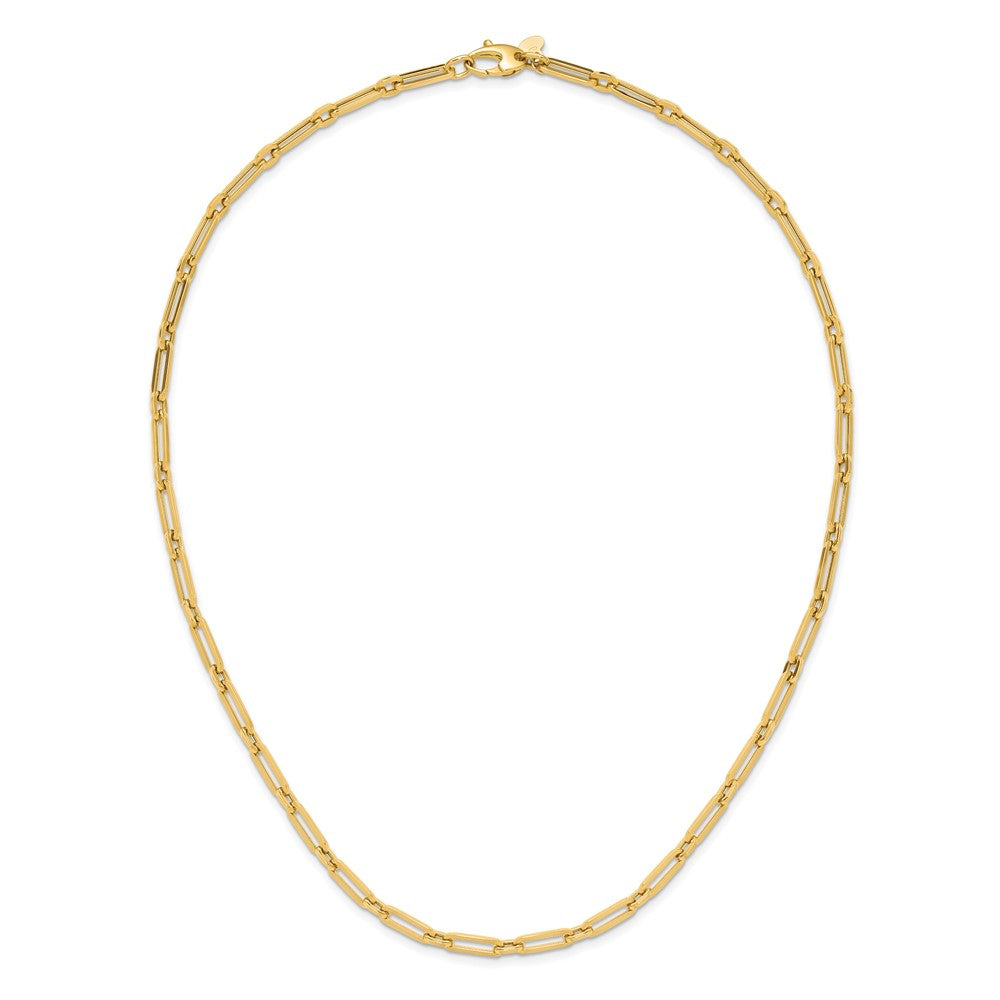 10K Flat Oval Link Necklace