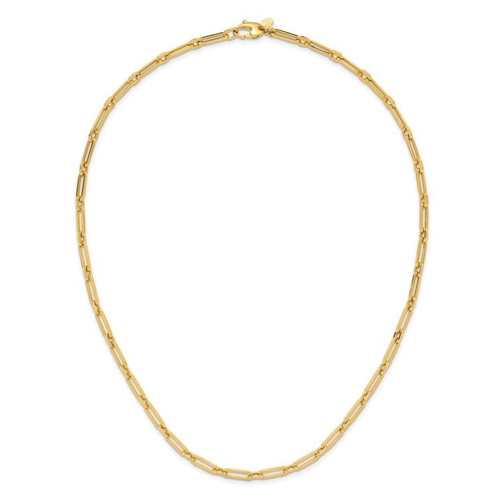 10K Flat Oval Link Necklace