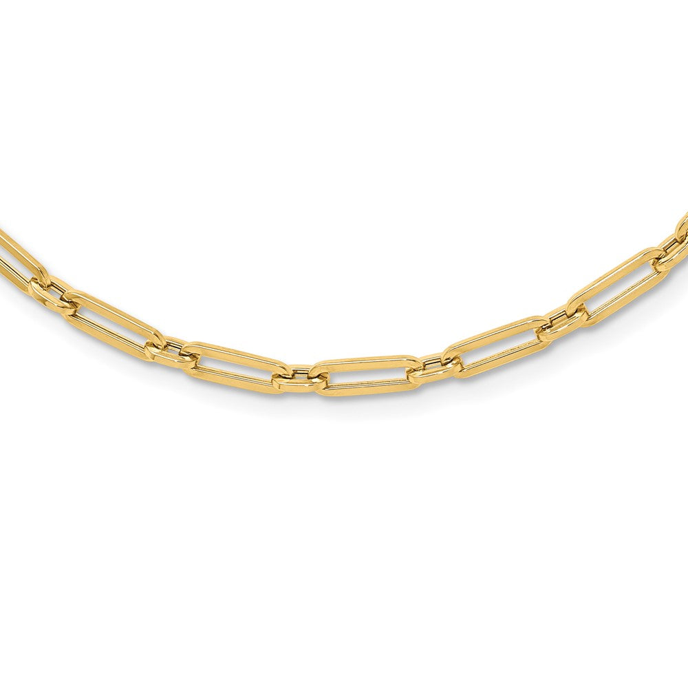 10K Flat Oval Link Necklace