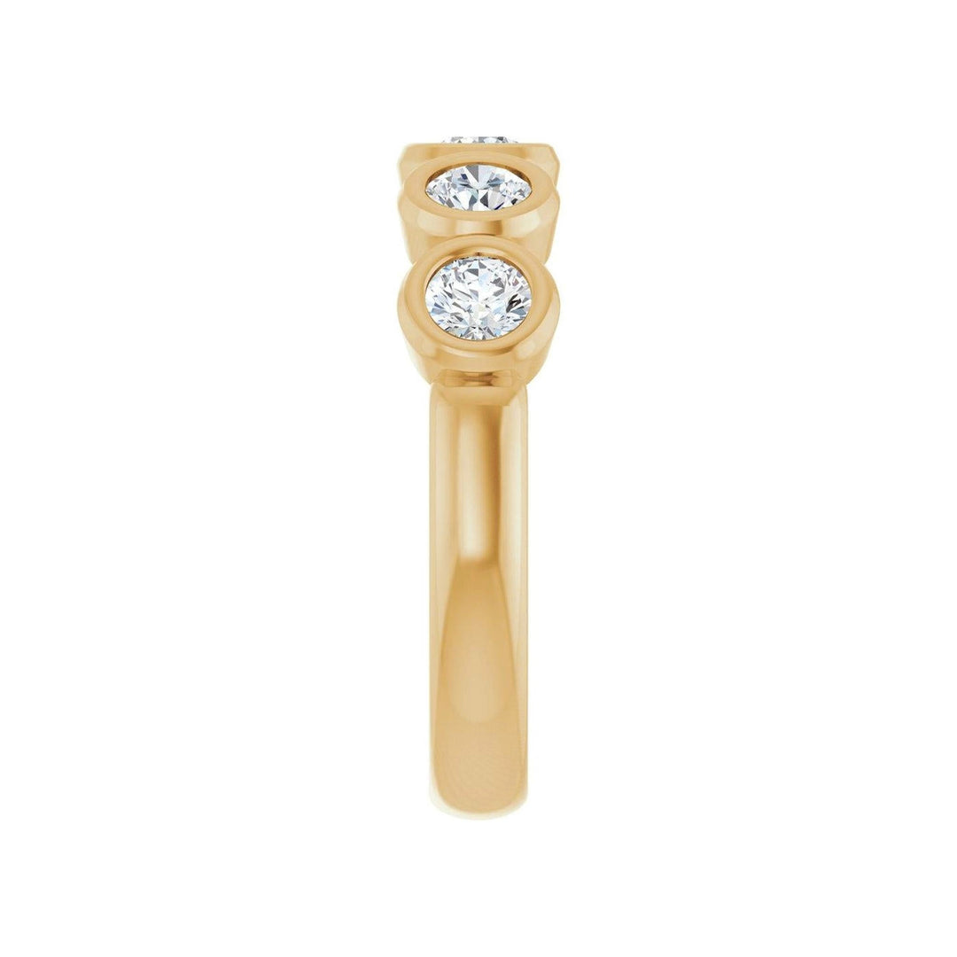 10K Round Bezel Diamond Anniversary Band-Embark Fine Jewelry