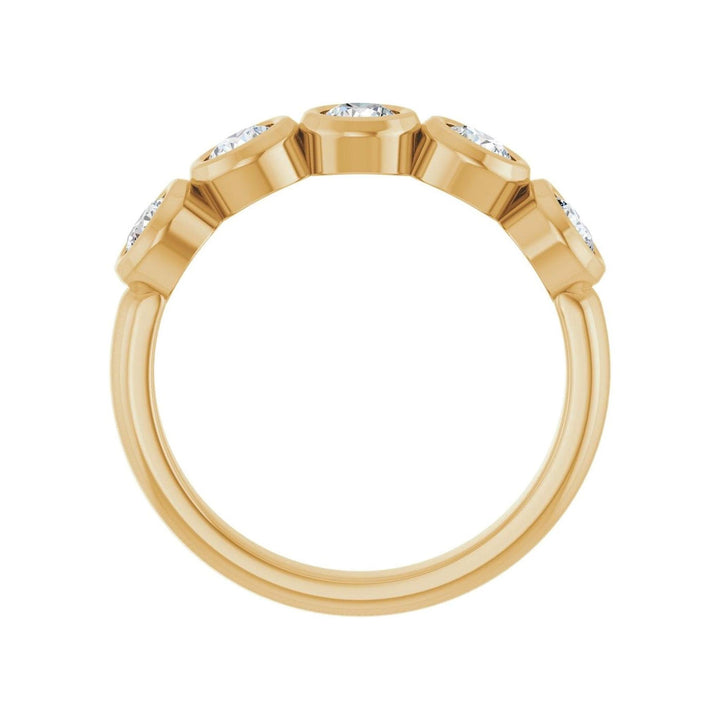 10K Round Bezel Diamond Anniversary Band-Embark Fine Jewelry