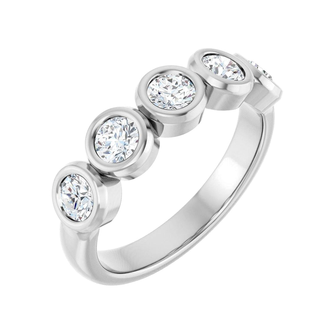 10K Round Bezel Diamond Anniversary Band-Embark Fine Jewelry