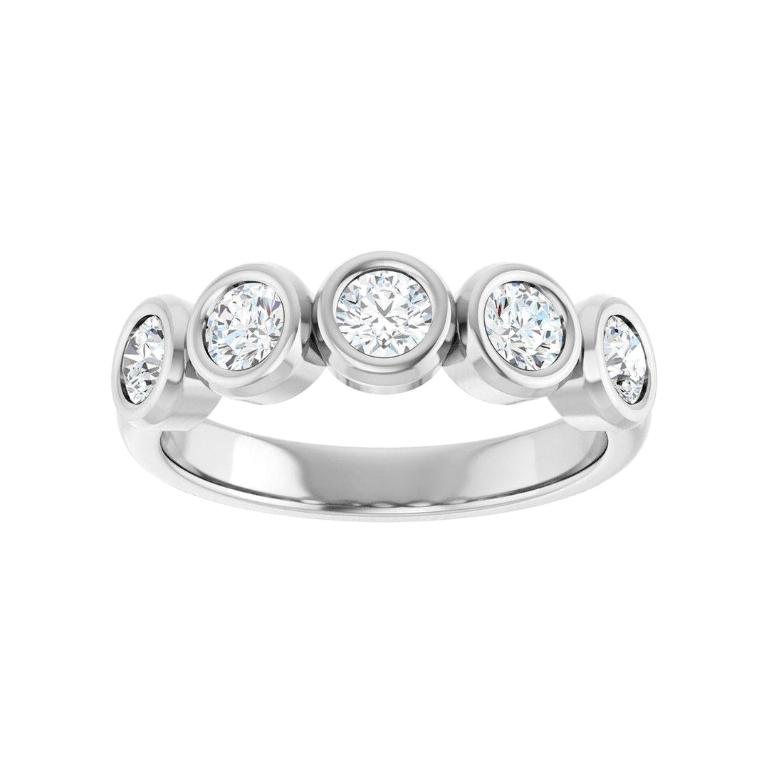 10K Round Bezel Diamond Anniversary Band-Embark Fine Jewelry