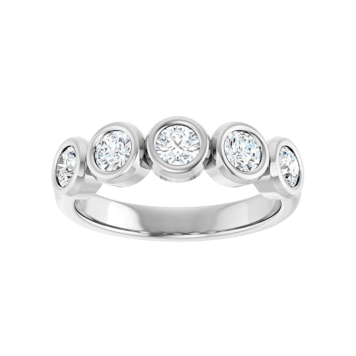 10K Round Bezel Diamond Anniversary Band-Embark Fine Jewelry