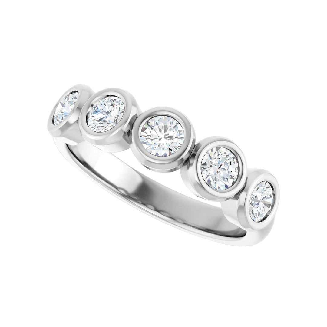 10K Round Bezel Diamond Anniversary Band-Embark Fine Jewelry