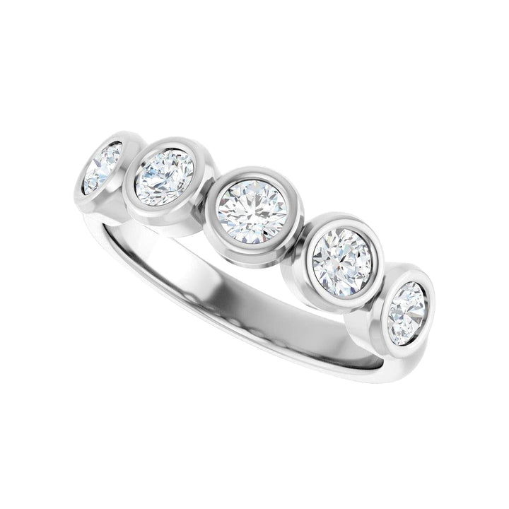 10K Round Bezel Diamond Anniversary Band-Embark Fine Jewelry