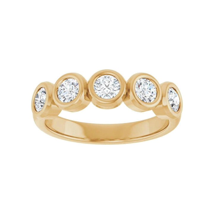 10K Round Bezel Diamond Anniversary Band-Embark Fine Jewelry