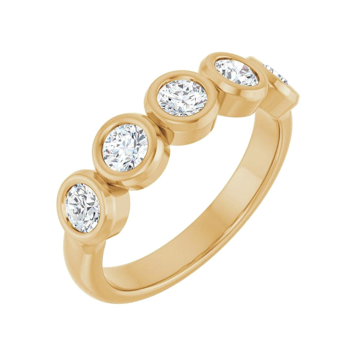 10K Round Bezel Diamond Anniversary Band-Embark Fine Jewelry
