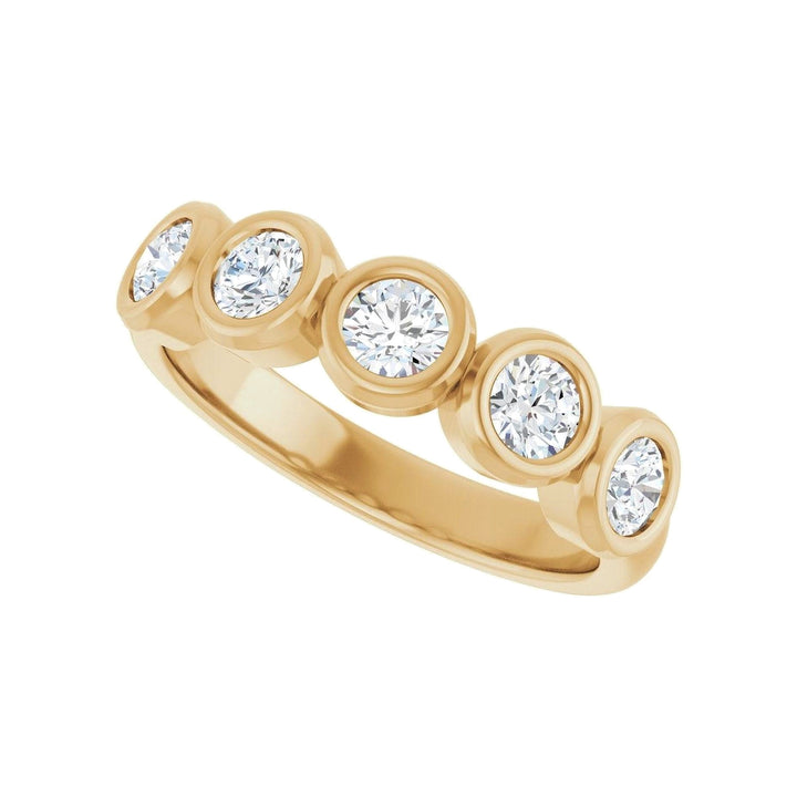 10K Round Bezel Diamond Anniversary Band-Embark Fine Jewelry