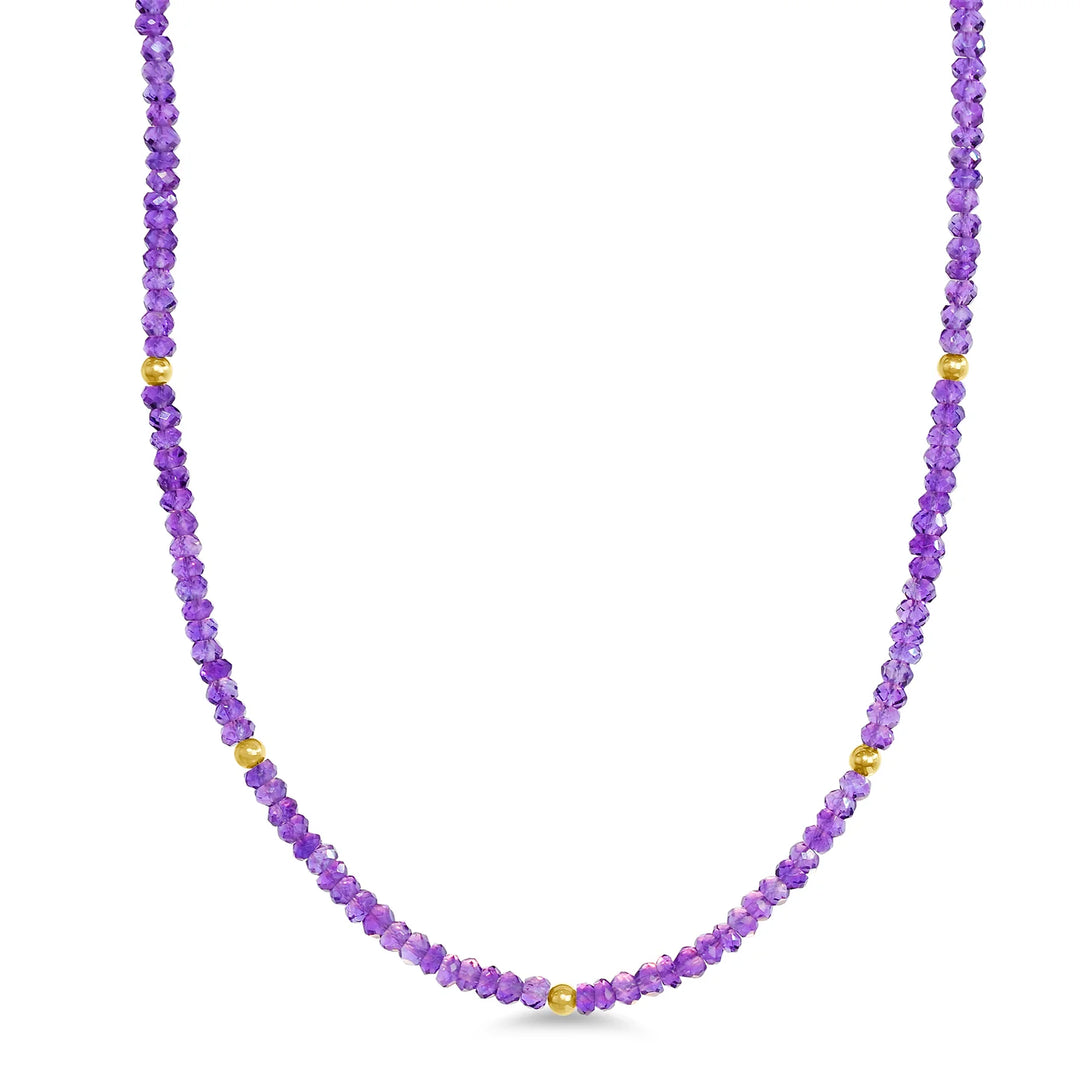 14K Gemstone & Bead Necklace