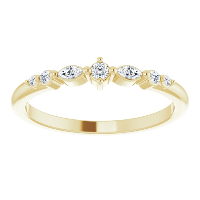 14K 1/8 CTW Natural Diamond Stackable Ring