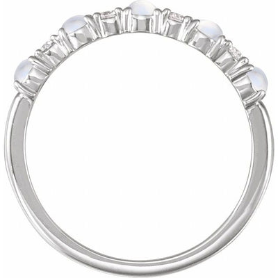 14K Natural Gemstone & 1/8 CTW Natural Diamond Ring