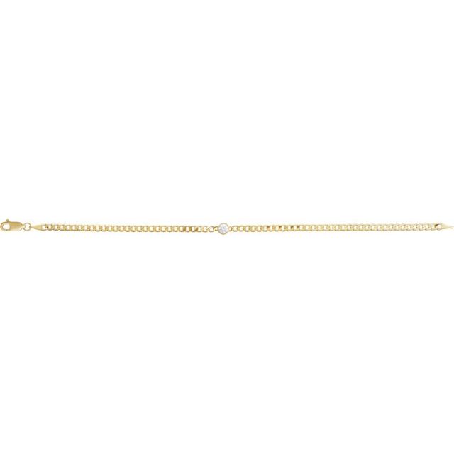 14K Diamond Link Bracelet