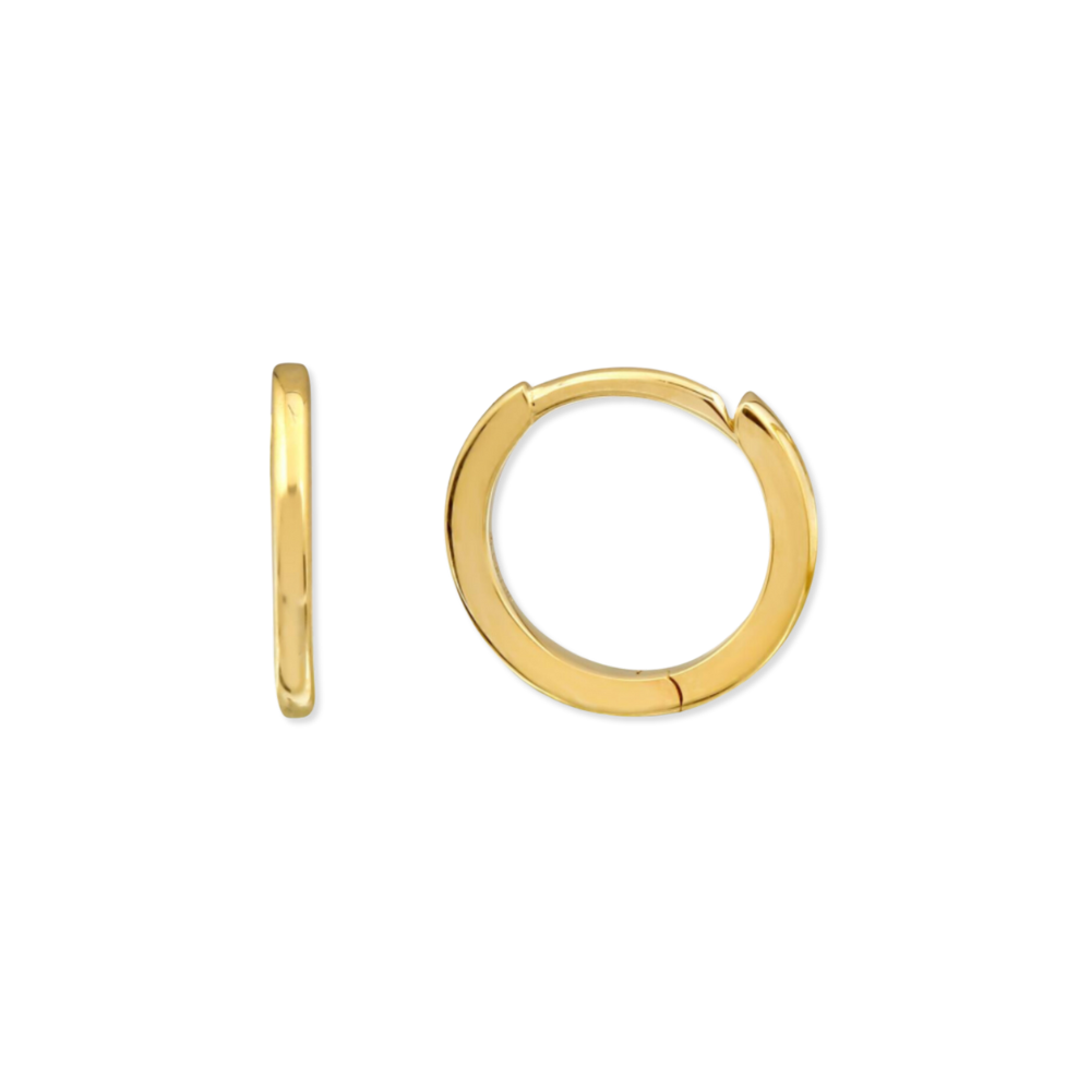 14K Mini Round Huggie