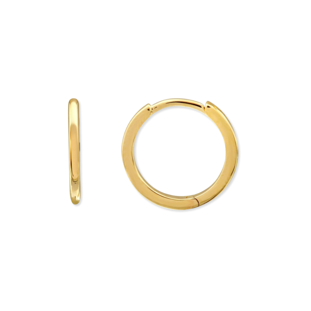 14K Mini Round Huggie