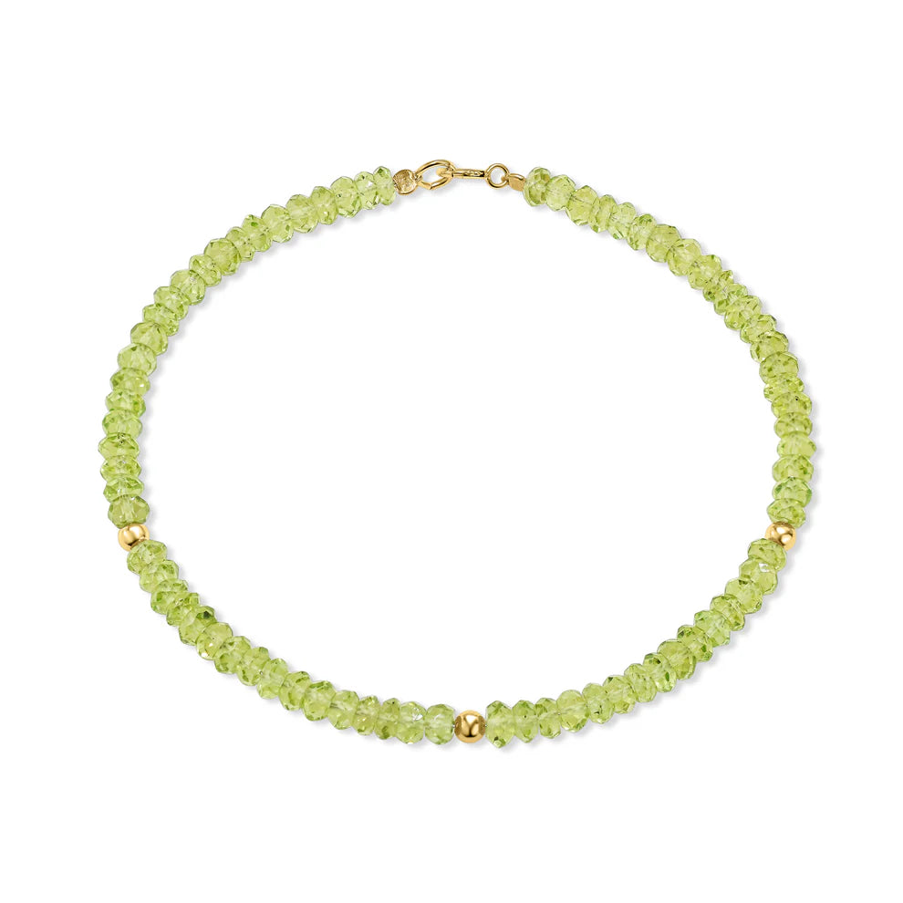 14K Gemstone & Bead Bracelet