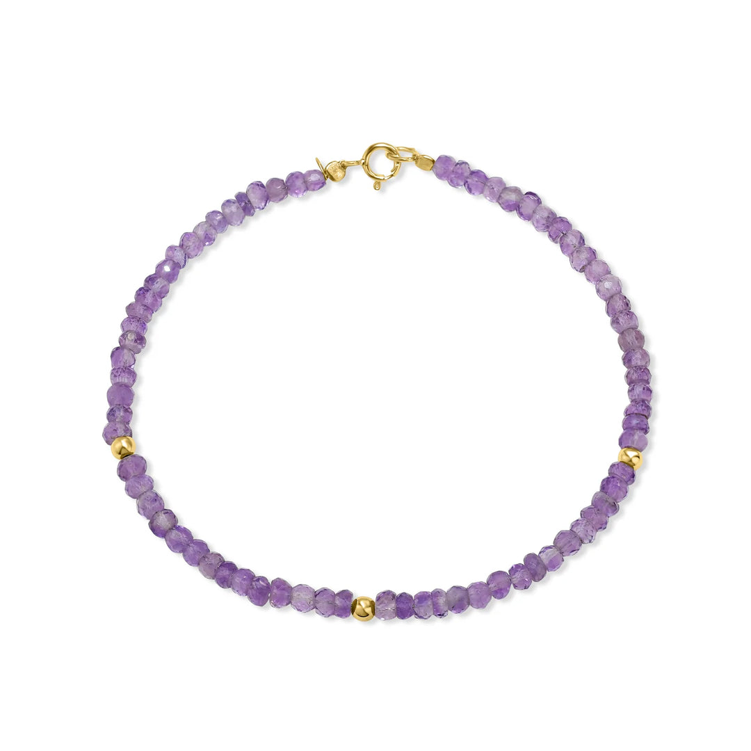 14K Gemstone & Bead Bracelet