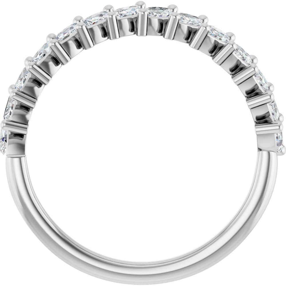 14K Slanted Marquise Diamond Anniversary Band