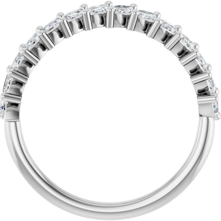 14K Slanted Marquise Diamond Anniversary Band