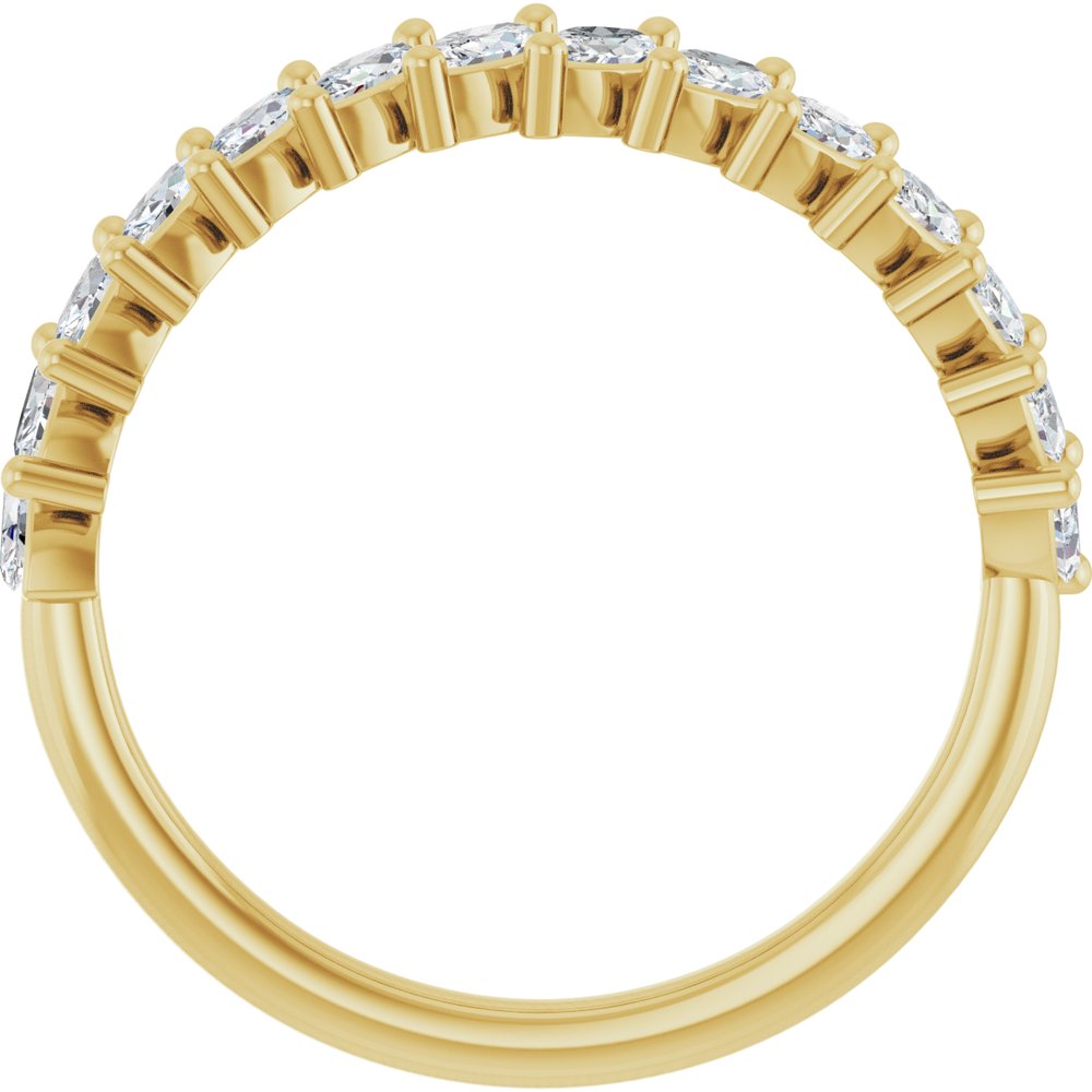 14K Slanted Marquise Diamond Anniversary Band