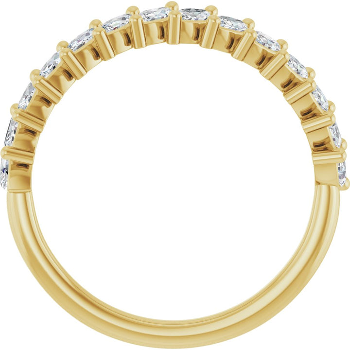 14K Slanted Marquise Diamond Anniversary Band