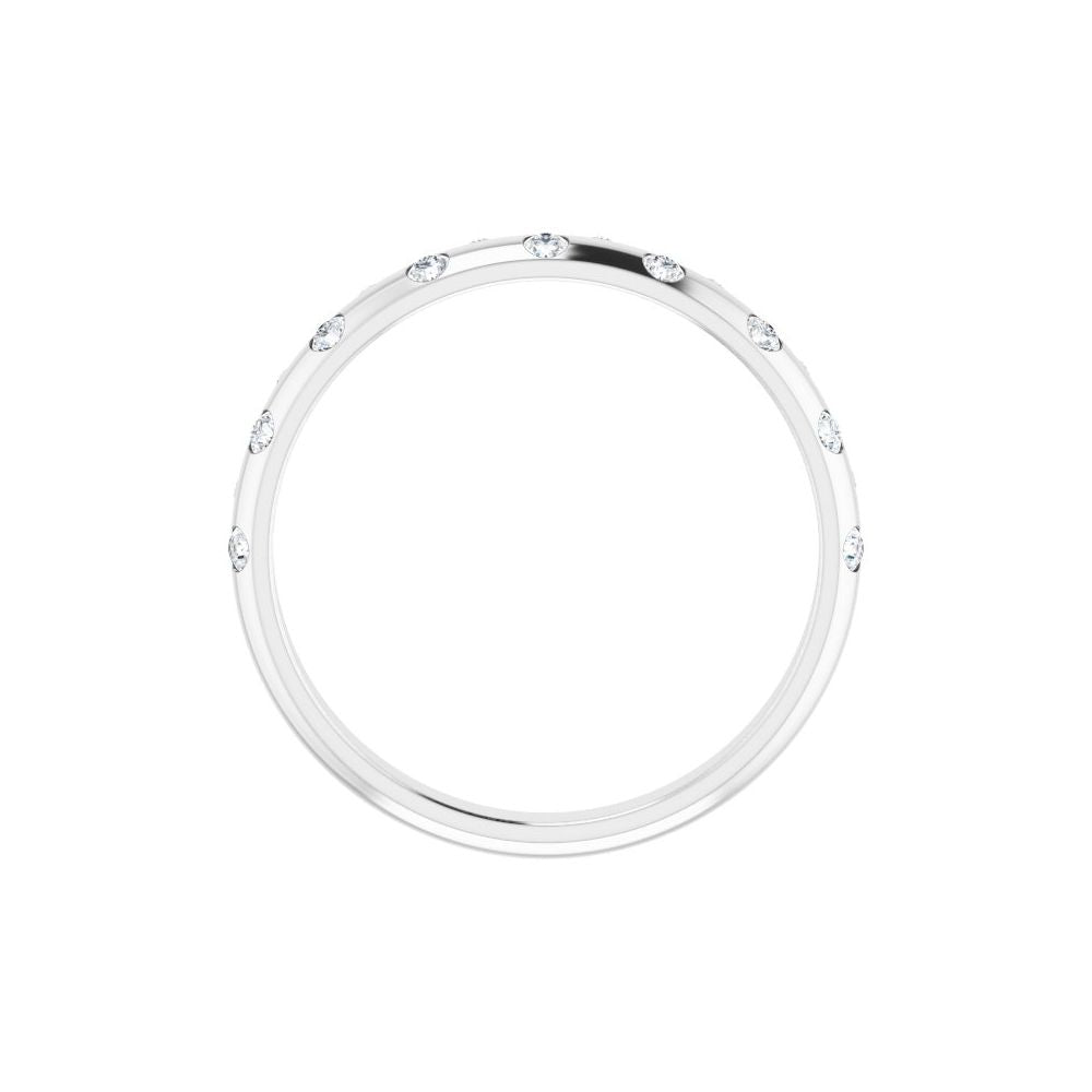 14K Diamond Inlay Stackable Ring